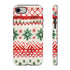Watercolor Study of Christmas Patterns - Impact Resistant Phone Case iPhone 8 Matte